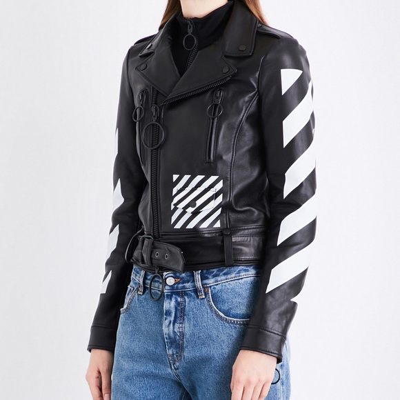 OFF WHITE womens leather jacket